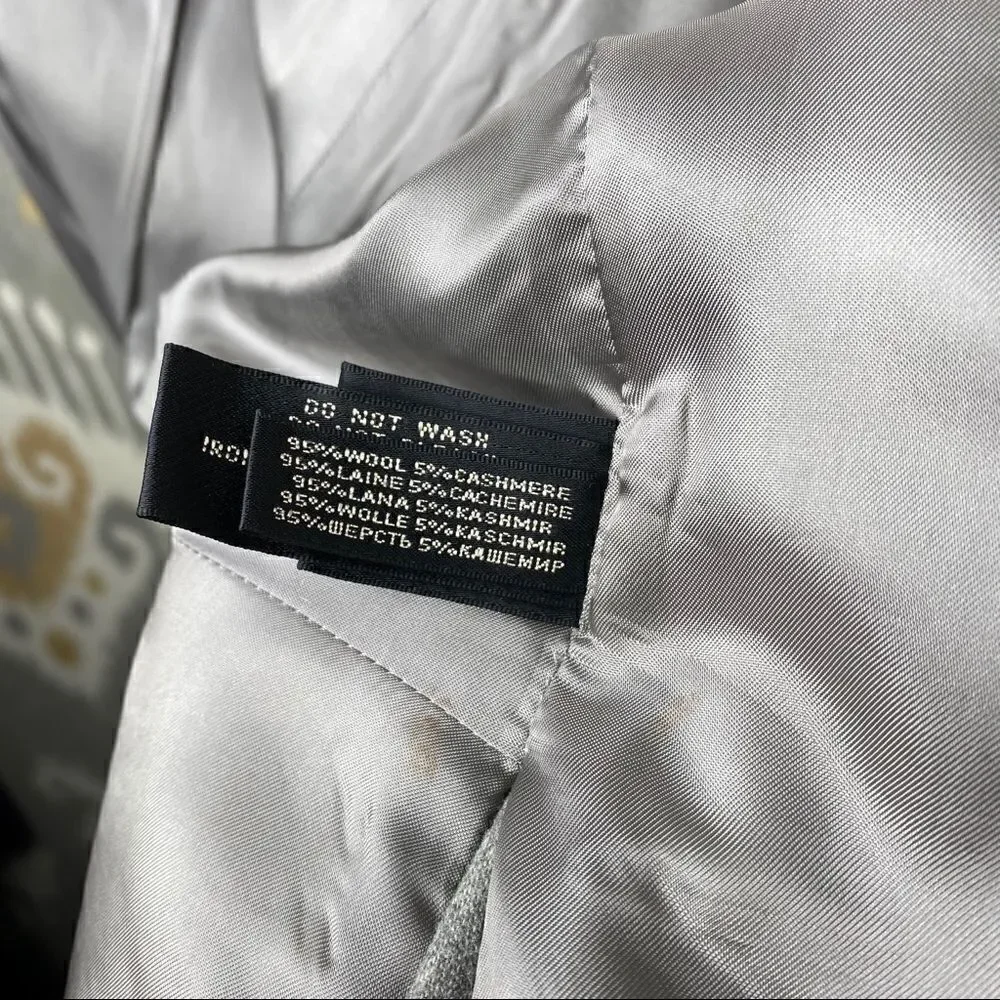 Ralph Lauren Grey Cashmere Blend Moto Jacket - Picture 16 of 16